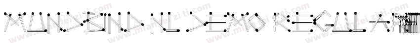 Mundbind NL DEMO Regular字体转换